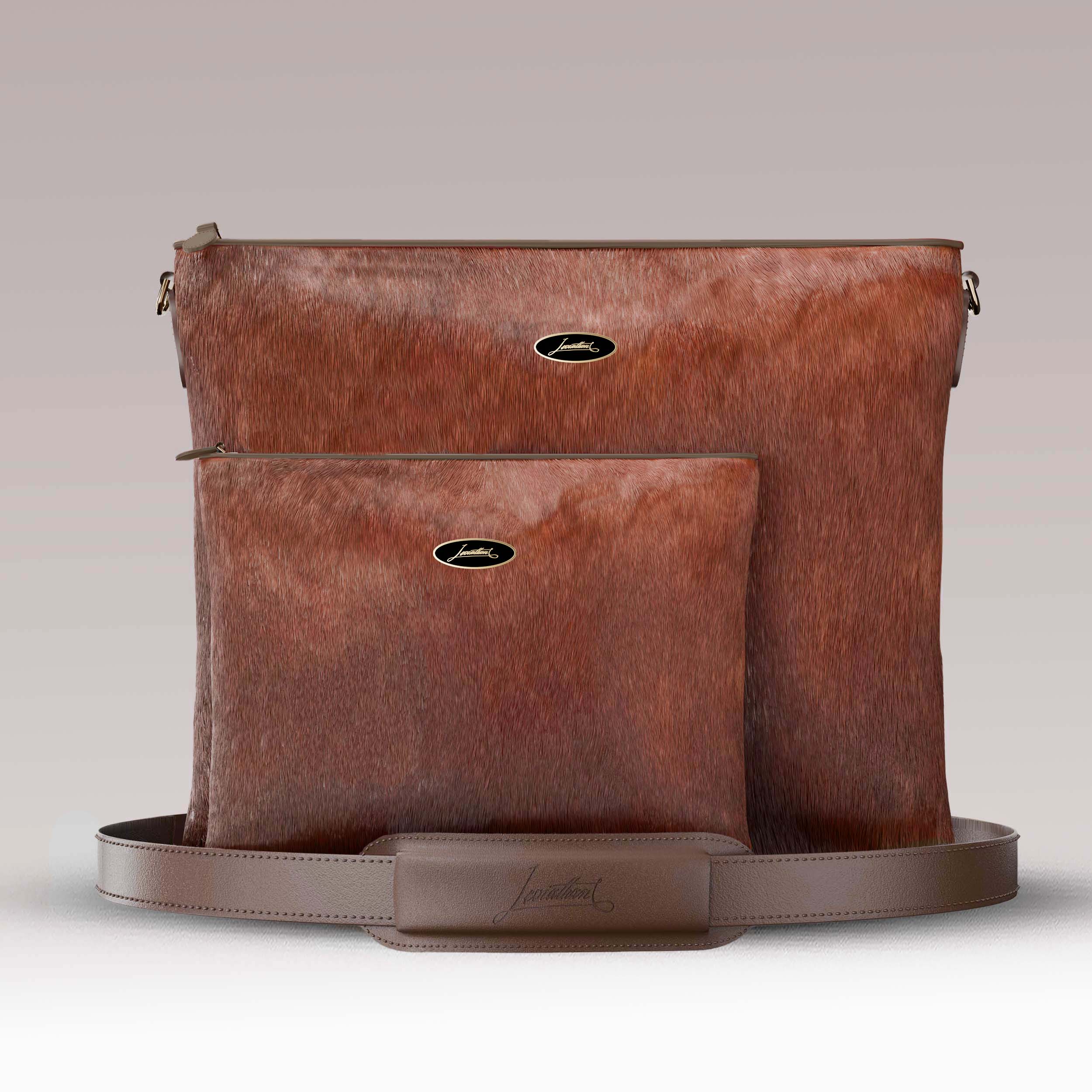 Tallit and Tefillin Set Fur - Red Heifer Cowhide