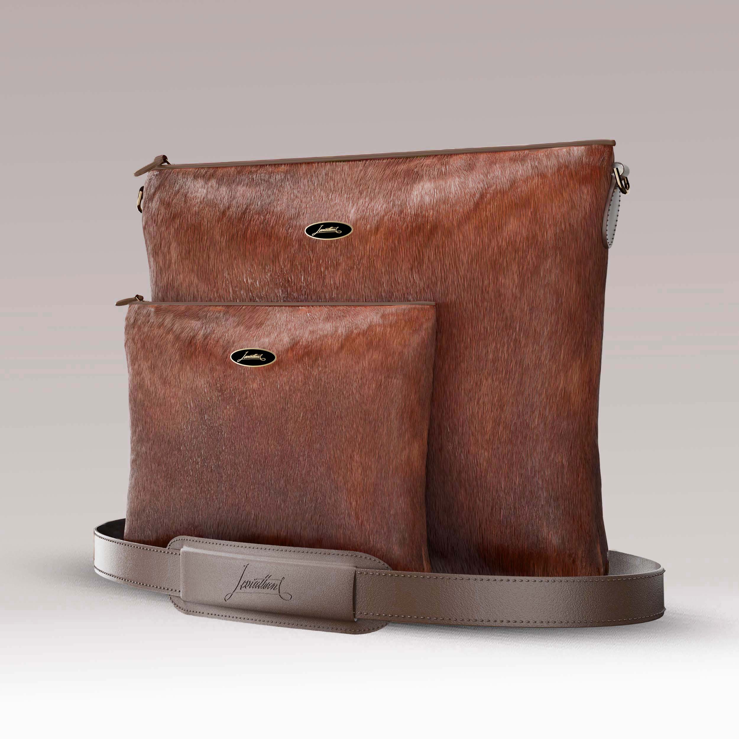 Tallit and Tefillin Set Fur - Red Heifer Cowhide