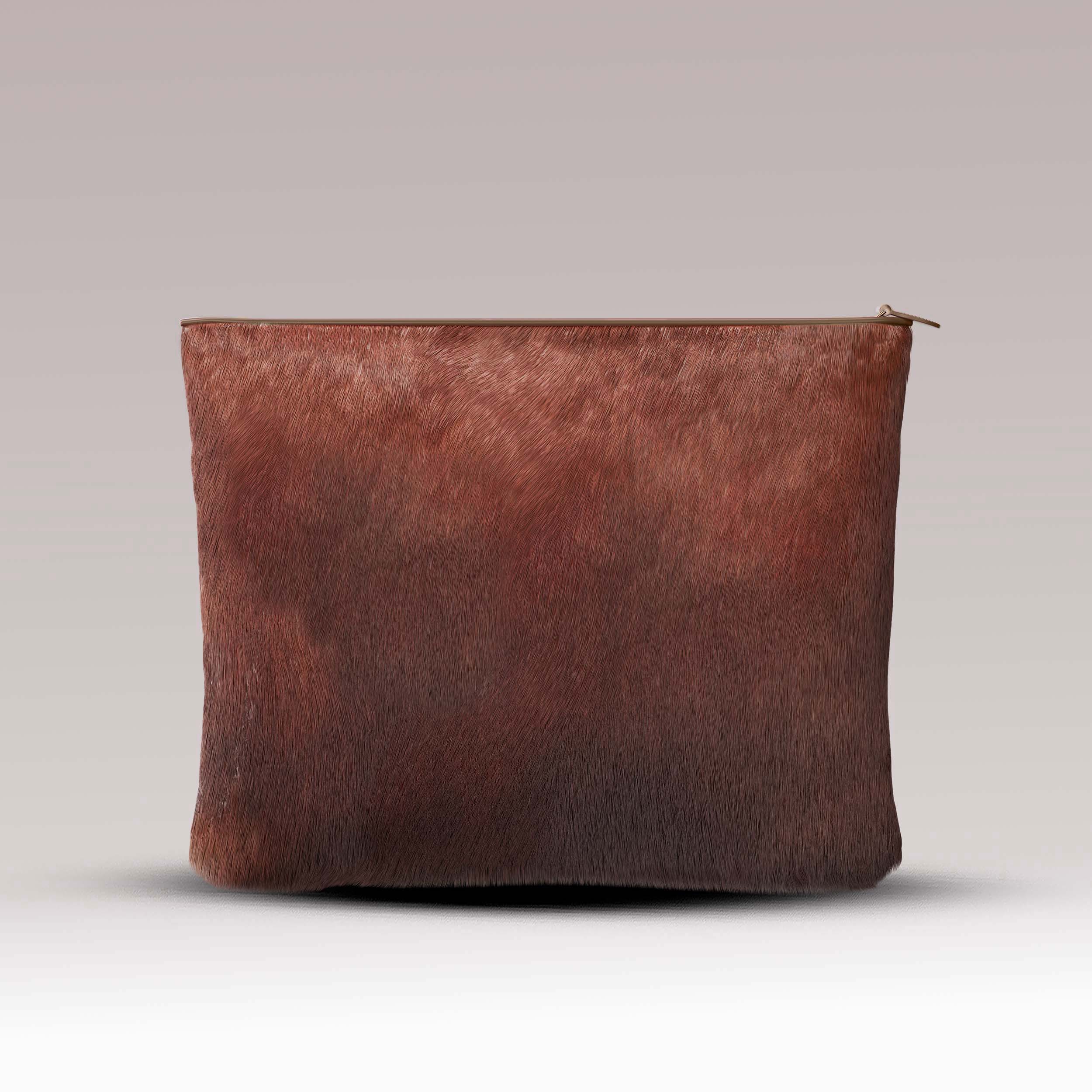Shabbat Tallit Bag Fur - Red Heifer Cowhide - Crown Collection