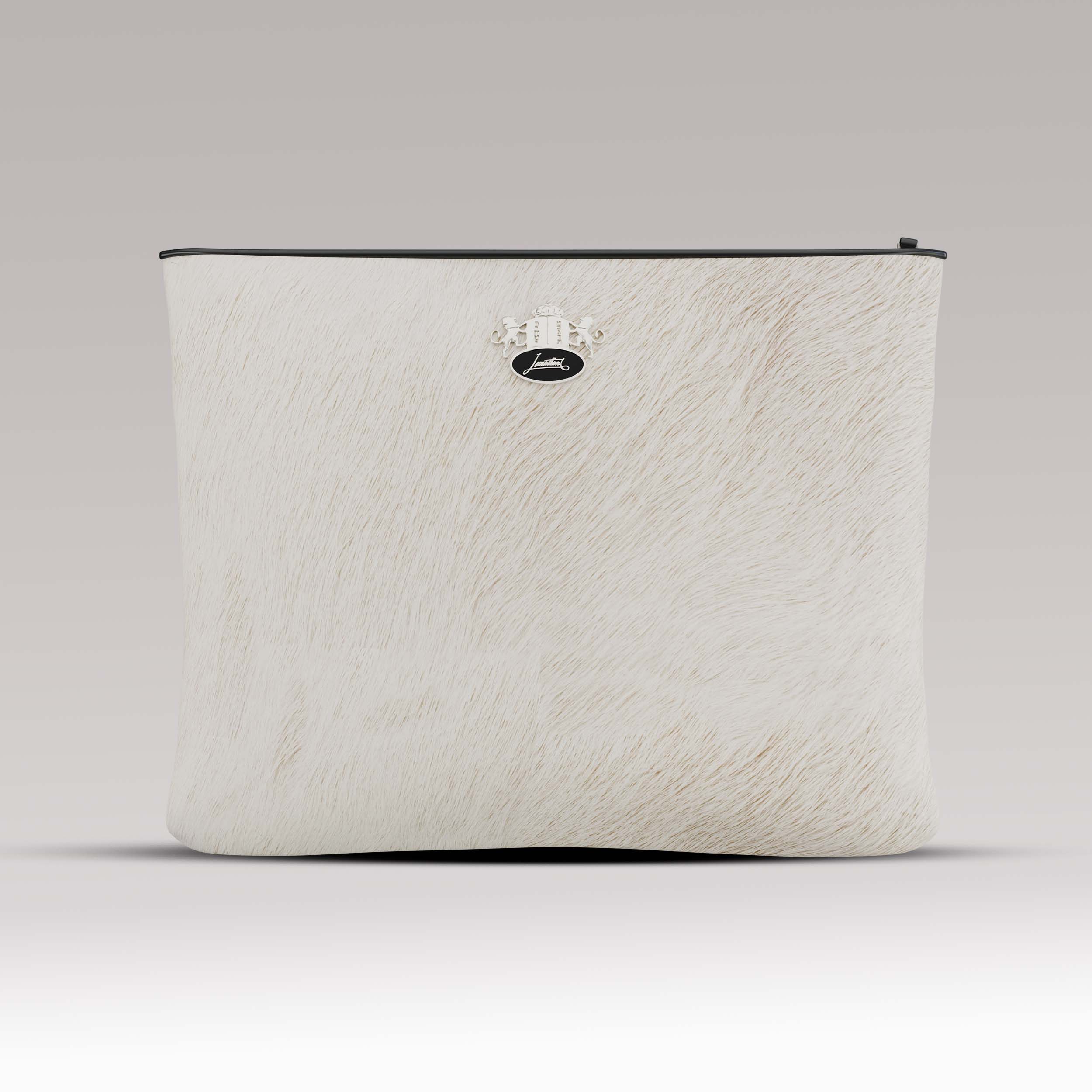 Shabbat Tallit Bag Fur Cowhide White - Crown Collection