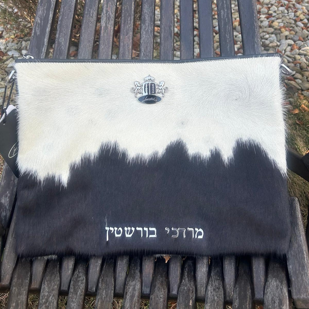 Tallit and Tefillin Set Fur - Black and White