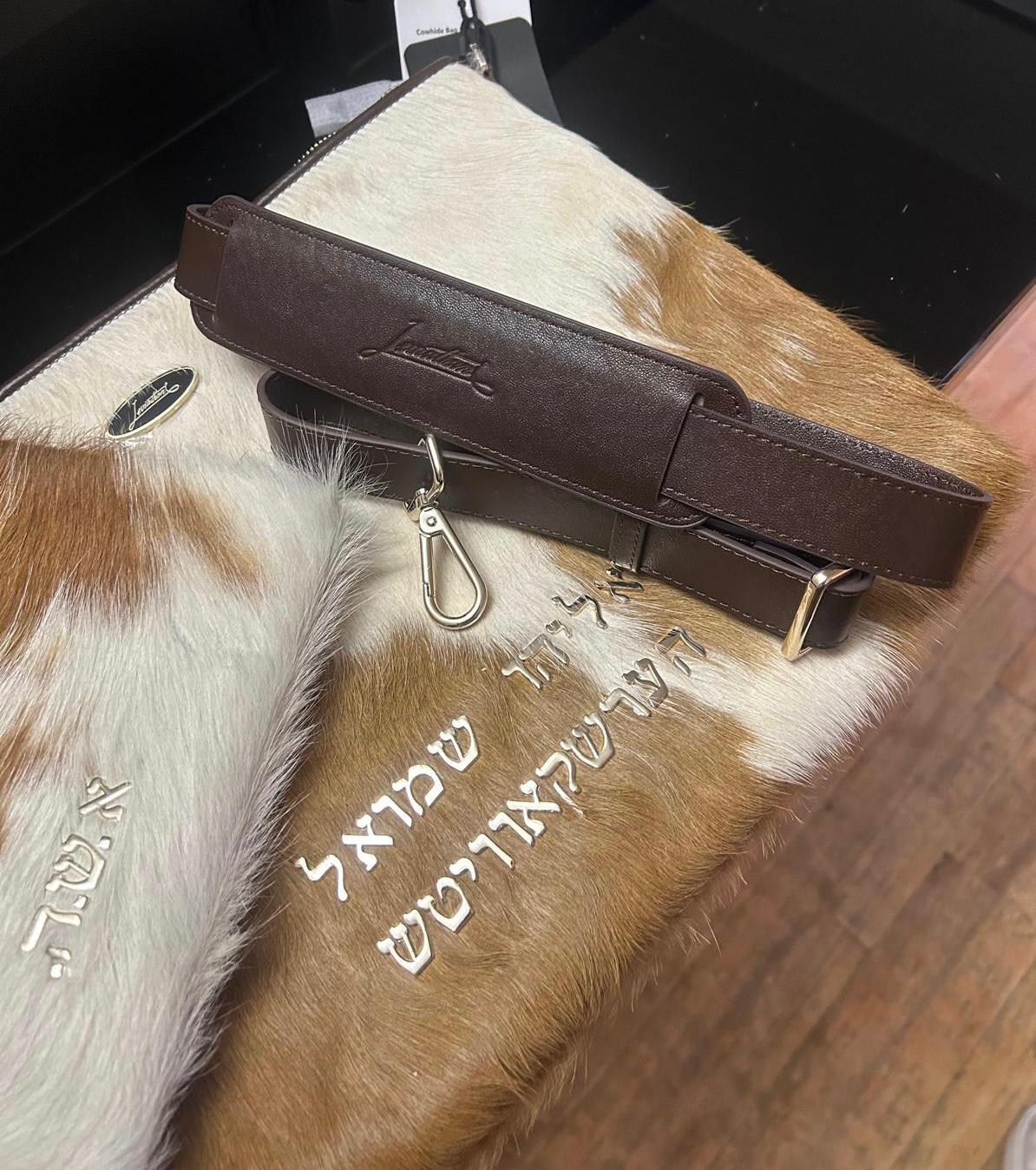 Tallit and Tefillin Set Fur - Red Heifer Cowhide