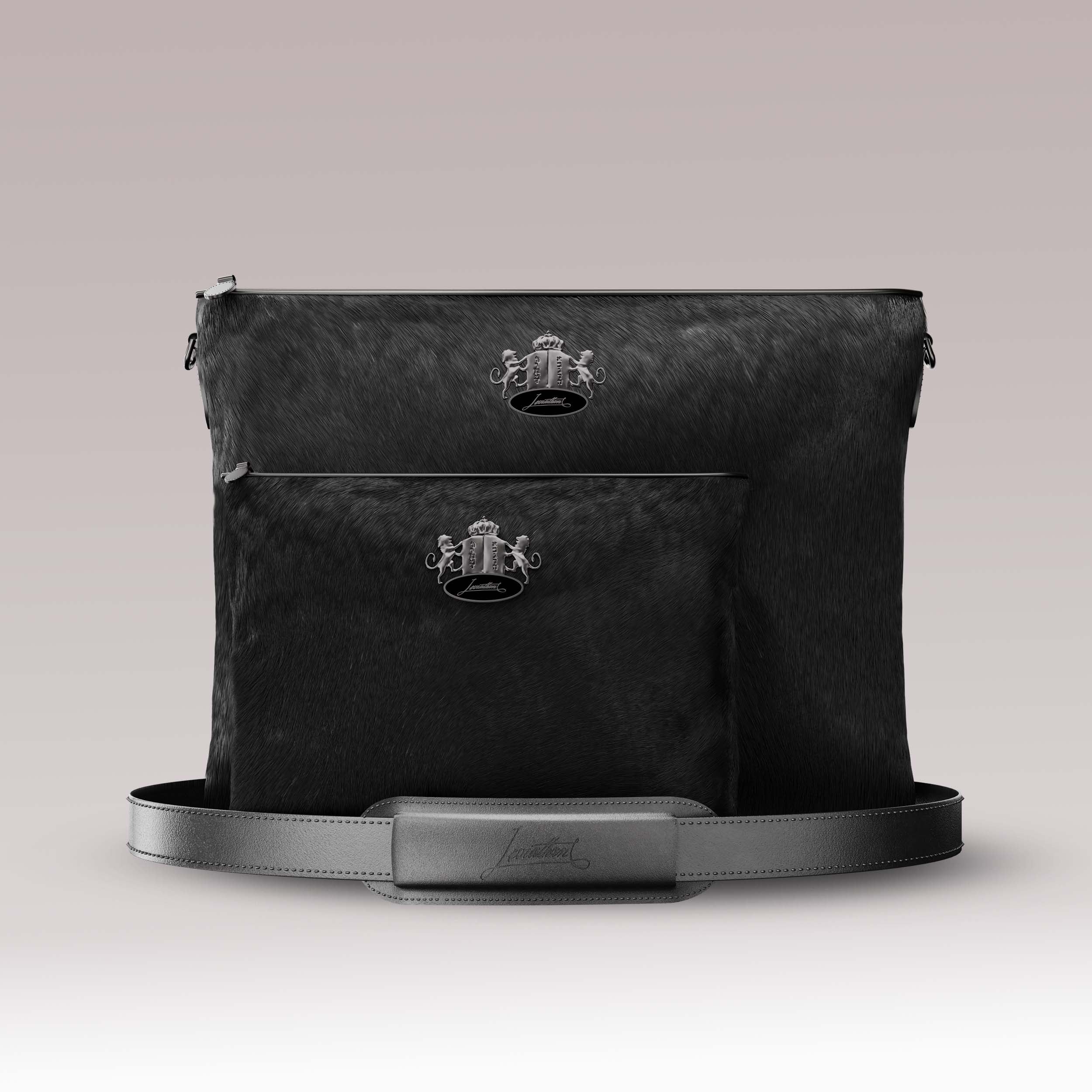 Tallit and Tefillin Set Fur - Black - Crown Collection
