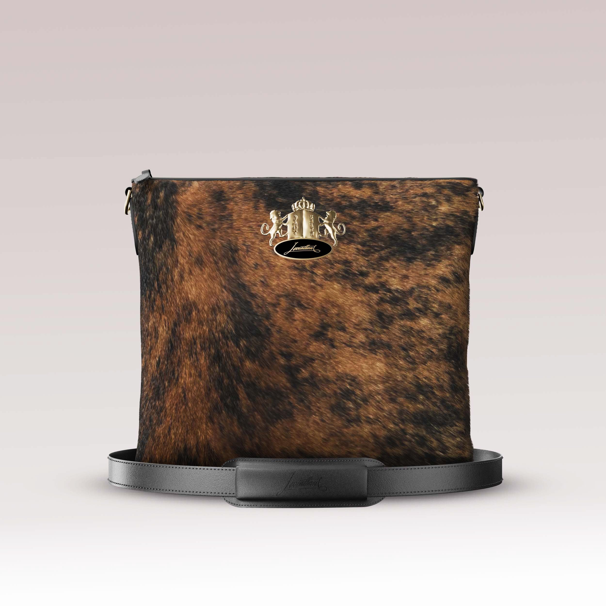 Tefillin Bag – Fur – Brindle Tiger Cowhide - Crown Collection