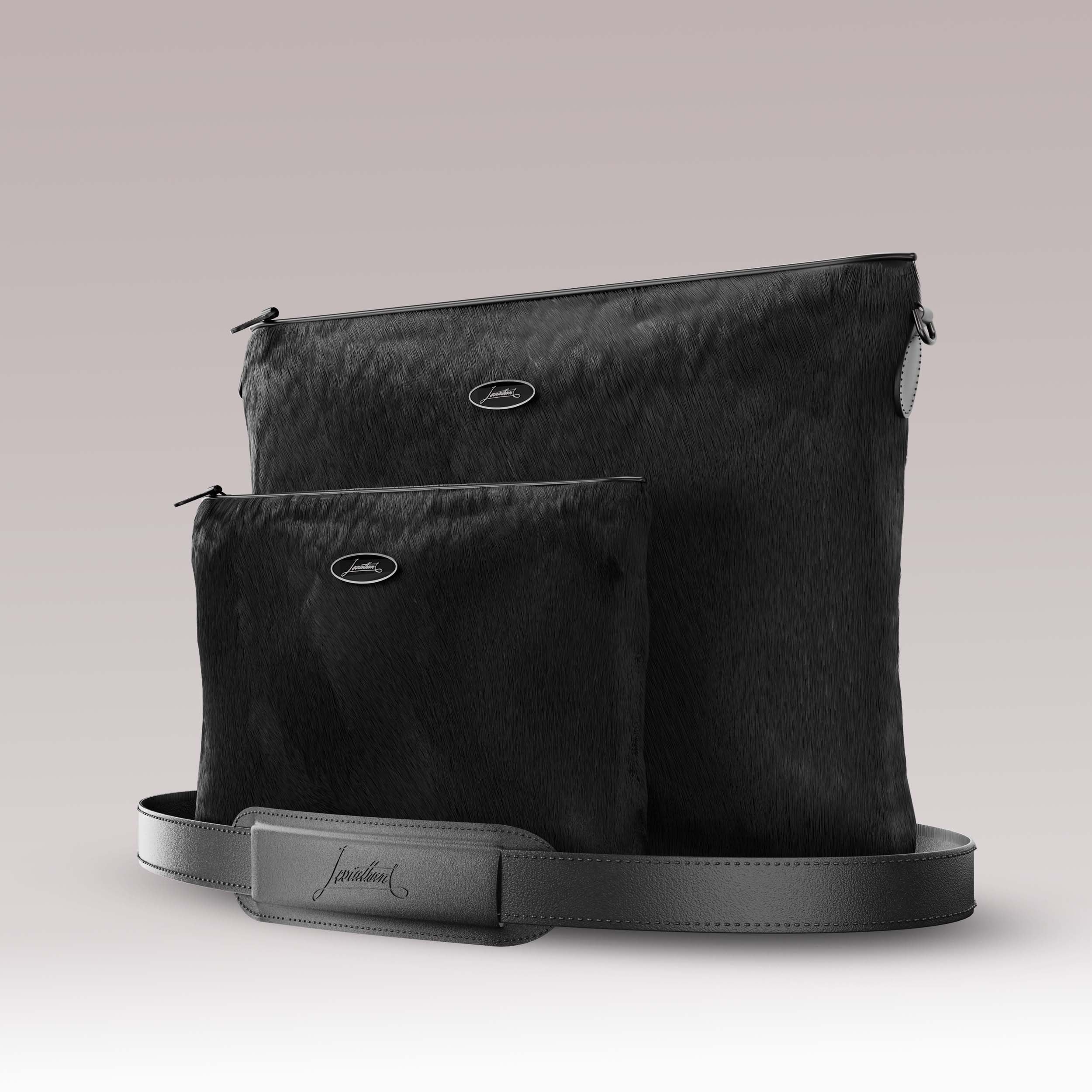 Tallit and Tefillin Set Fur - Black