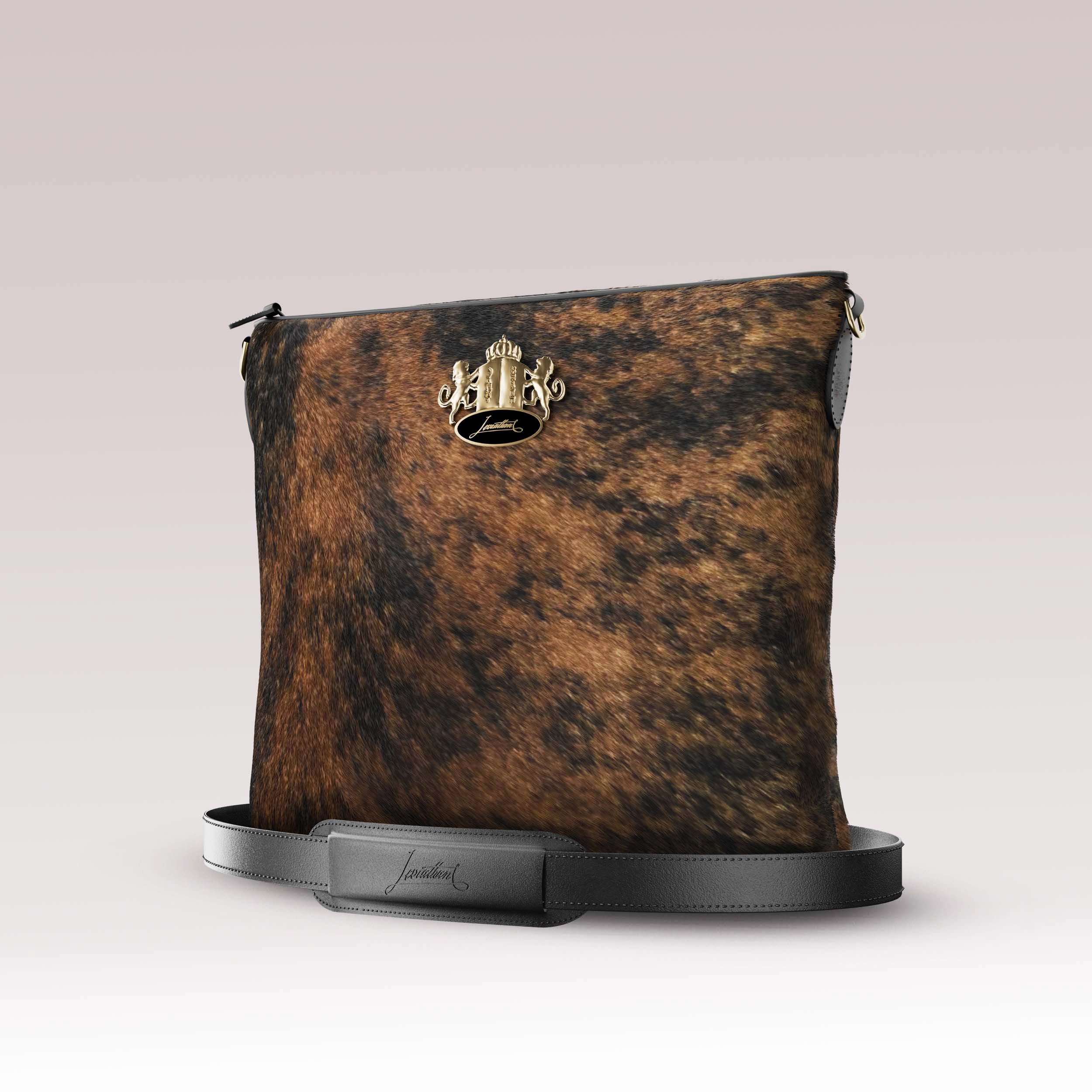 Tefillin Bag – Fur – Brindle Tiger Cowhide - Crown Collection