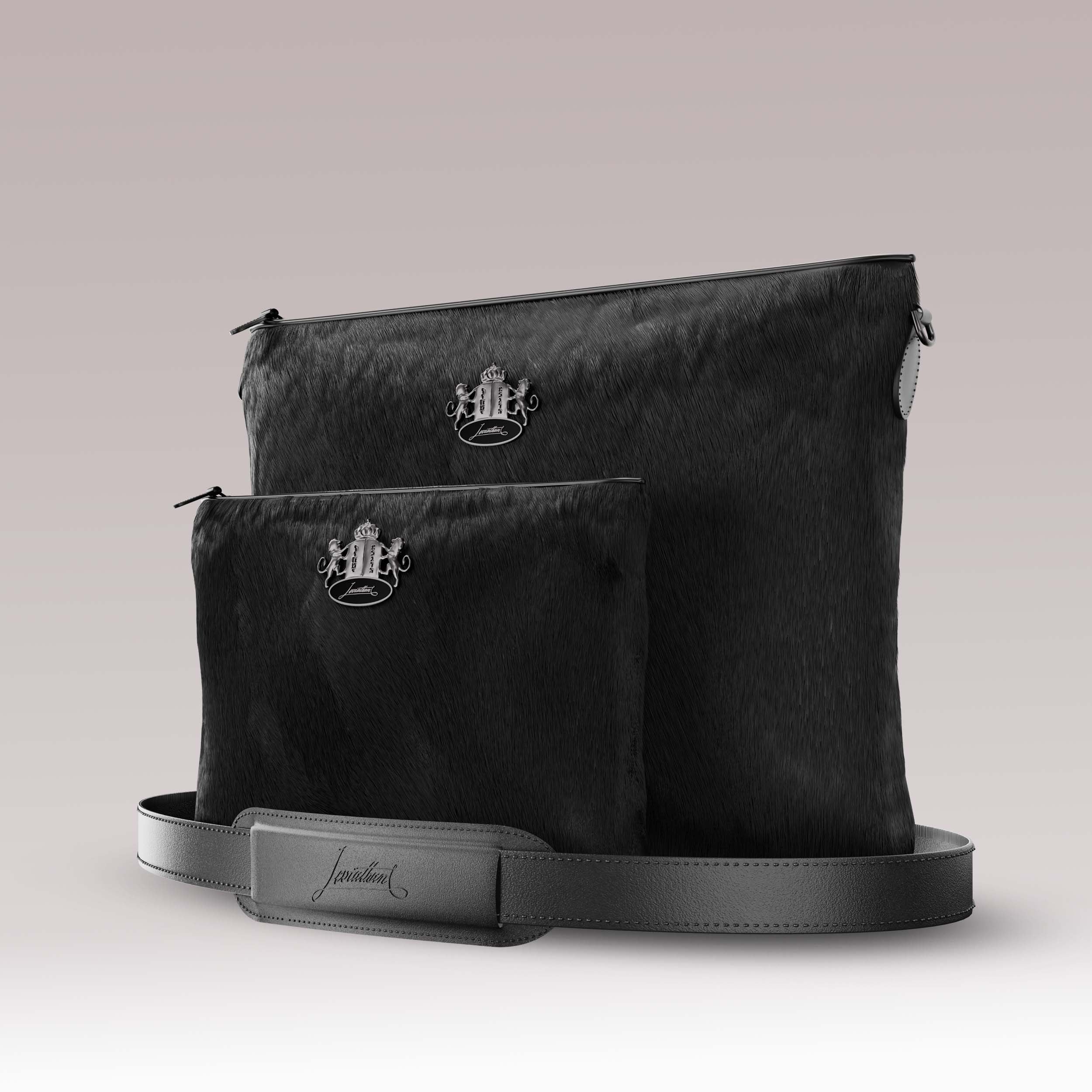 Tallit and Tefillin Set Fur - Black - Crown Collection