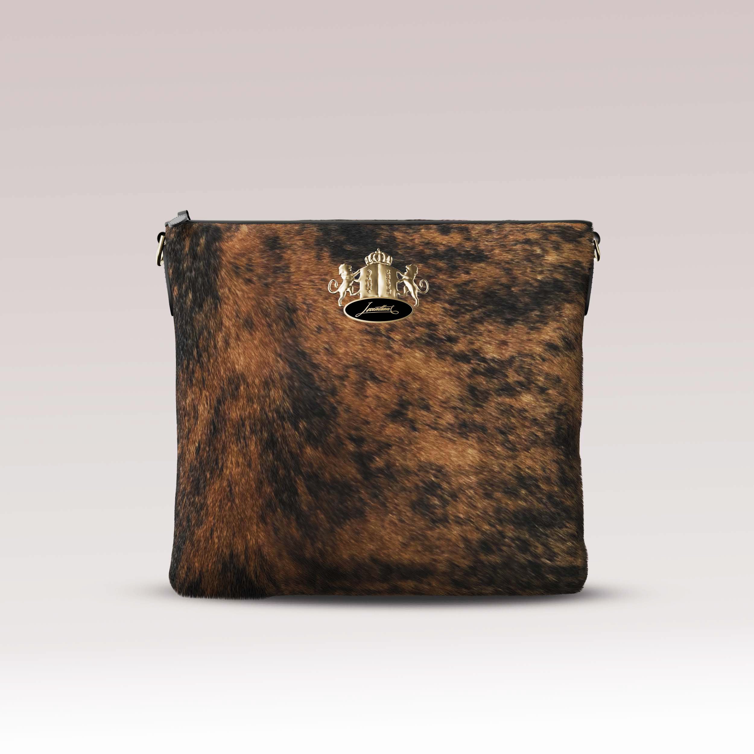 Tefillin Bag – Fur – Brindle Tiger Cowhide - Crown Collection